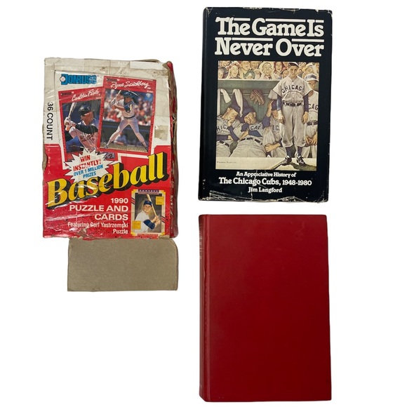 Donruss 1990 Baseball Puzzle & Cards and Vintage Book Bundle - Picture 8 of 8